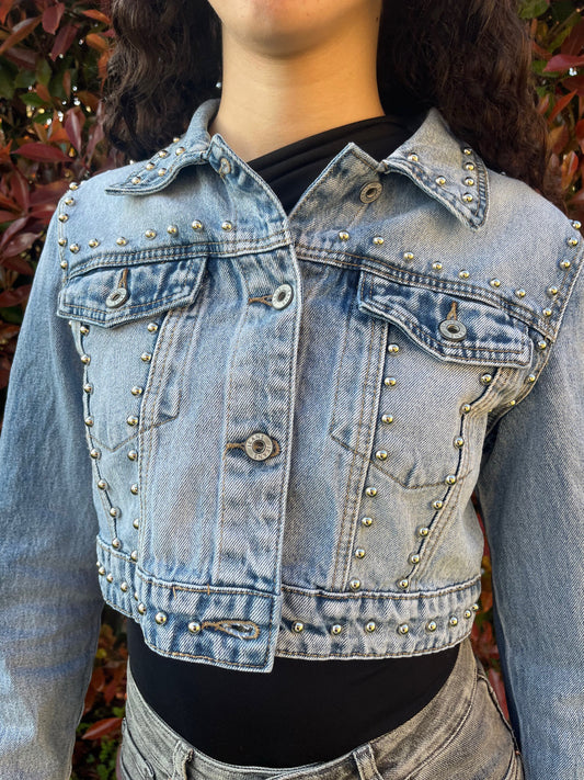 Giacchetta Jeans Perlata