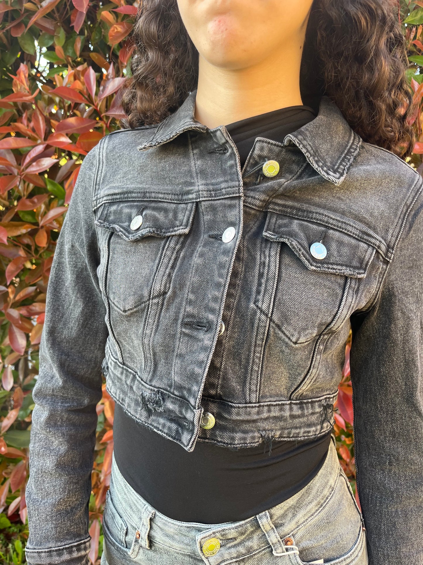 Giacchetta Jeans Grigio scuro